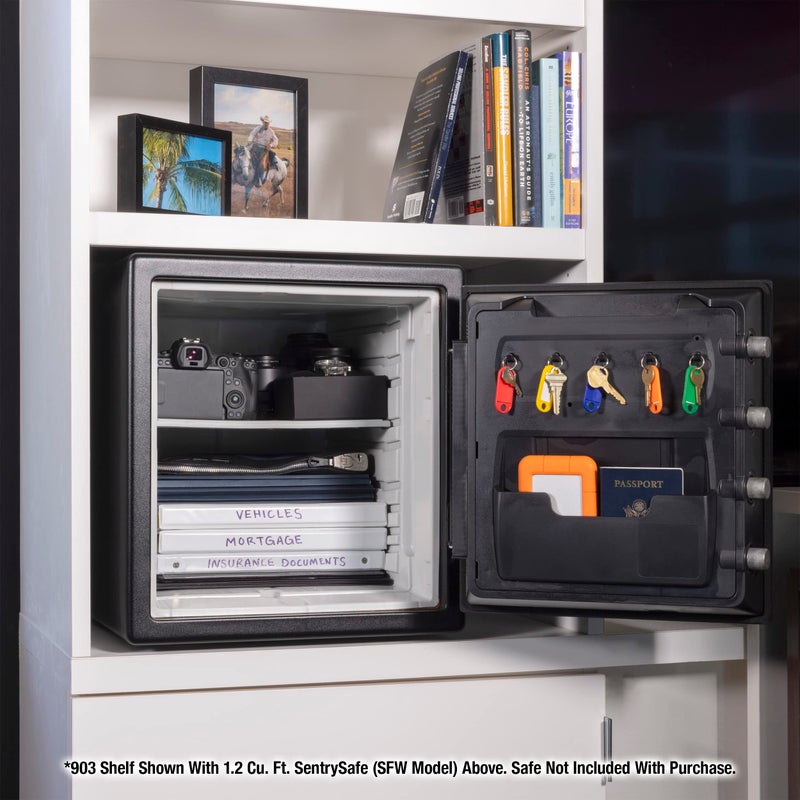 SentrySafe Shelf Insert for SFW082 and SFW123 Fireproof and Waterproof Safes, White Adjustable Safe Shelf Accessory for 0.8 and 1.2 Cubic Feet Safes, 903 - Image 2